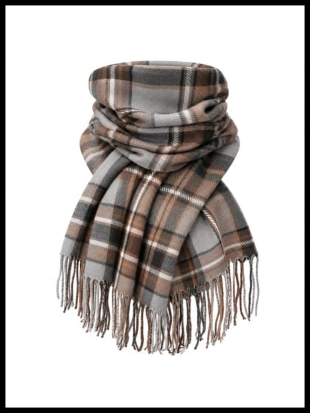 Oversize Tartan Plaid Blanket Scarf Soft-Brushed Polyester Shawl Wrap